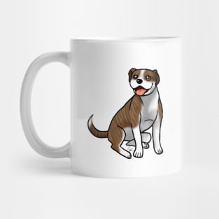 Dog - American Pit Bull - Brindle and White Mug